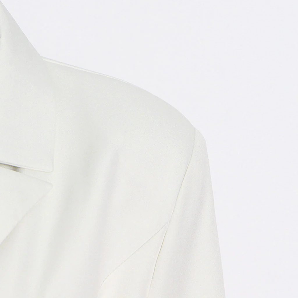 Unique Side Bow Tie Single Breasted Lapel Collar Mini Blazer Dress - Image 3