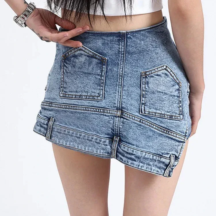 UPSIDE DOWN DENIM Mini Skirt - Image 2