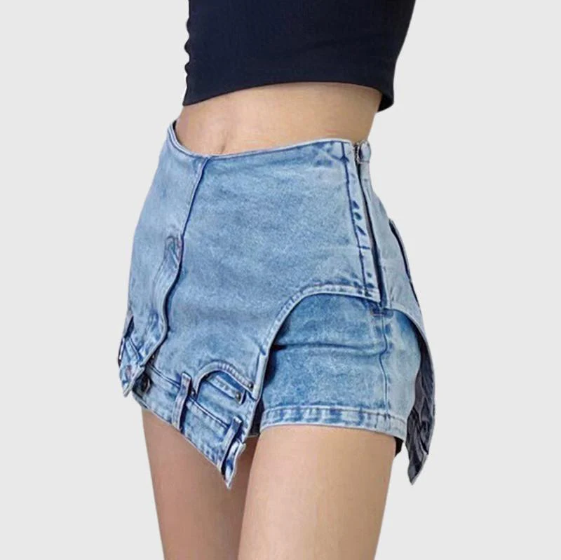 UPSIDE DOWN DENIM Mini Skirt - Image 5