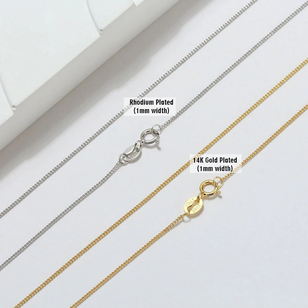 Urban Chic Pure Color Twist Rope Sterling Silver 1.2MM Chain NeckLace - Image 3