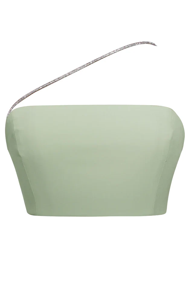 Uriel Mint Crop Top+Uriah Crystal Pencil Skirt - Image 5
