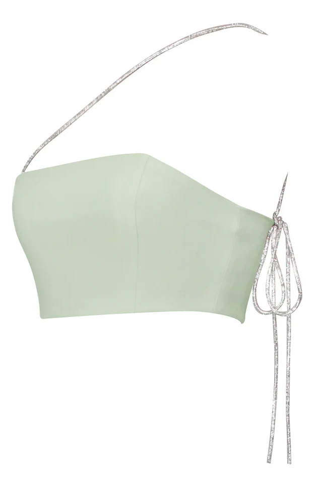 Uriel Mint Crop Top+Uriah Crystal Pencil Skirt - Image 6