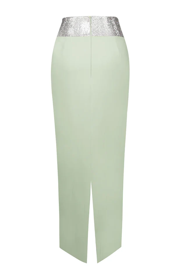 Uriel Mint Crop Top+Uriah Crystal Pencil Skirt - Image 8