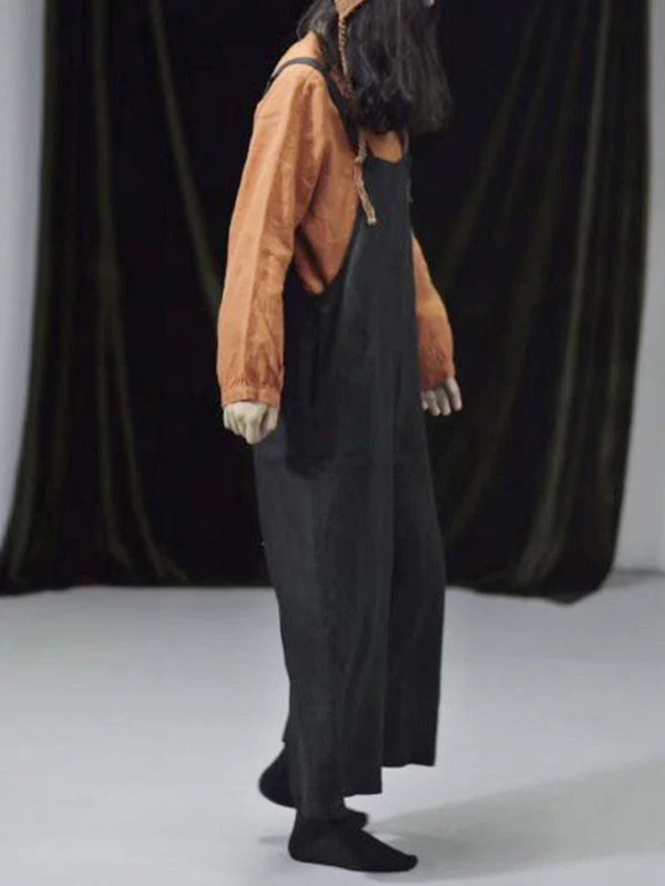 Jewel Cotton Wide-Legged Overall Dungarees(USA ONLY) - Image 3