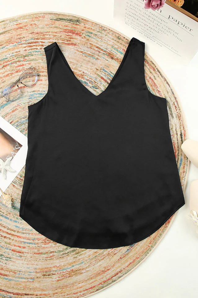 V Neck Silk Vest Top - Image 10