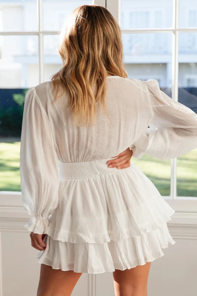 V Neck Summer Mini Dress - Image 12