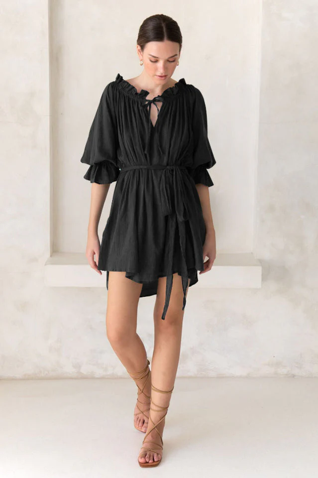 Vacay Off Shoulder Boho Mini Dress - Image 11