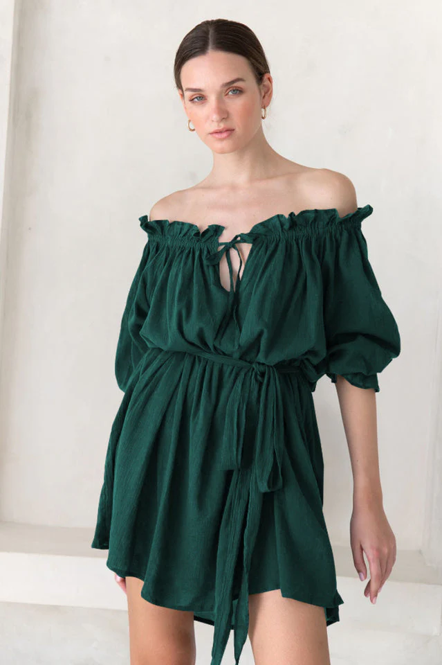 Vacay Off Shoulder Boho Mini Dress - Image 13