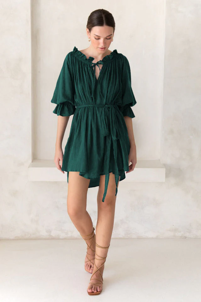 Vacay Off Shoulder Boho Mini Dress - Image 15