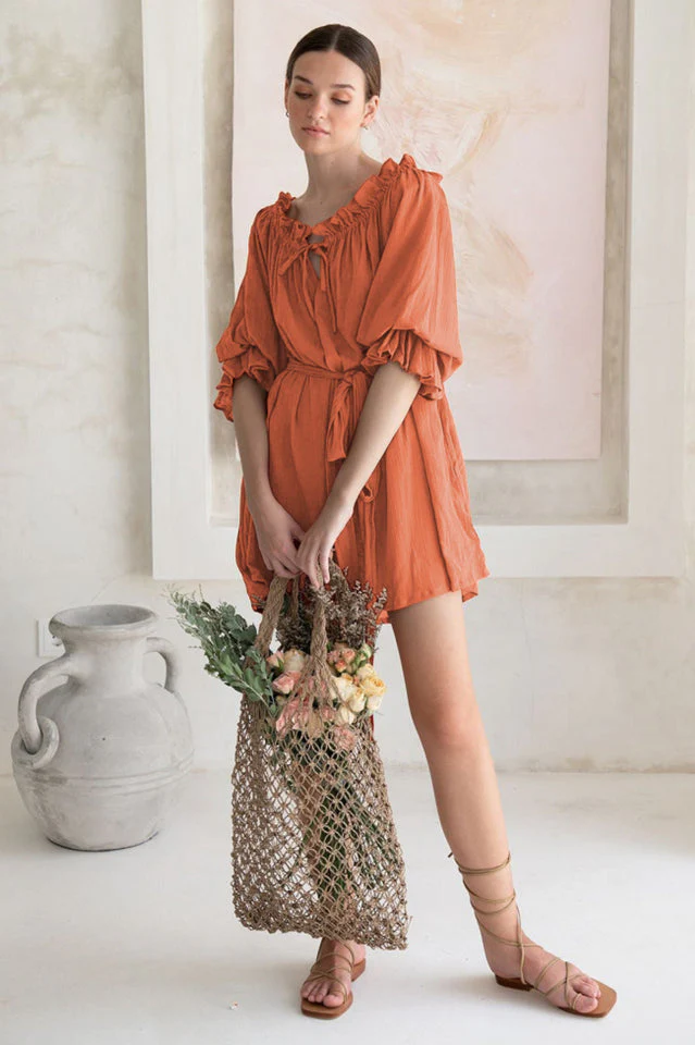 Vacay Off Shoulder Boho Mini Dress - Image 2
