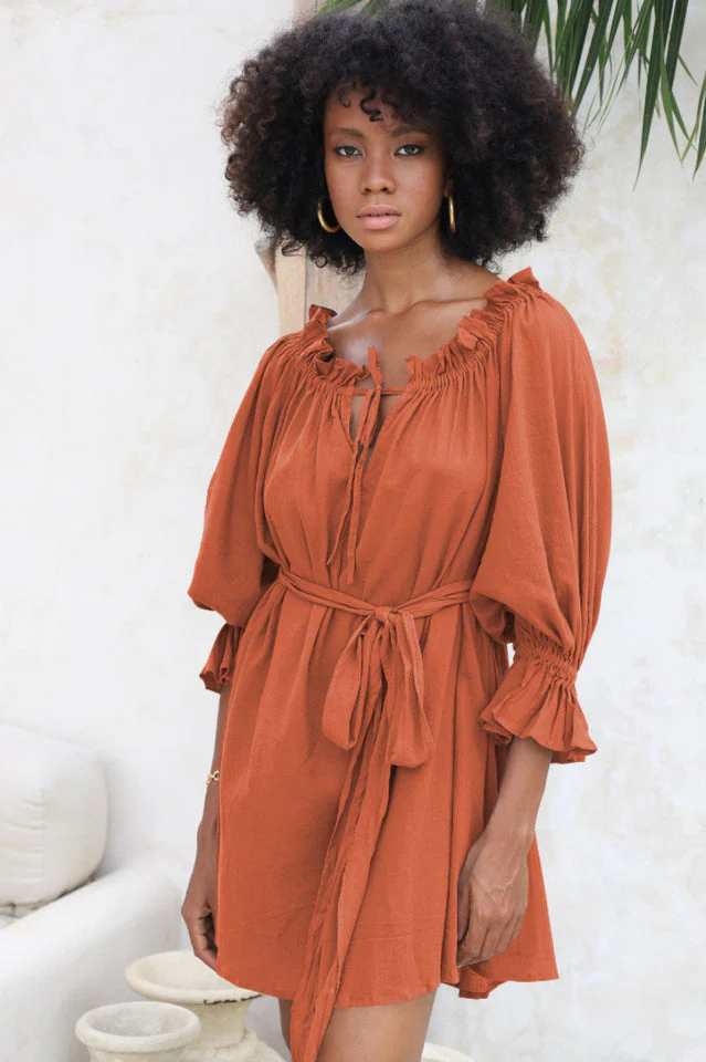Vacay Off Shoulder Boho Mini Dress - Image 6