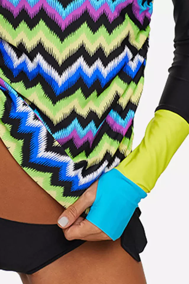 Vansa Printed Long Sleeve Swimsuit Set - Image 11