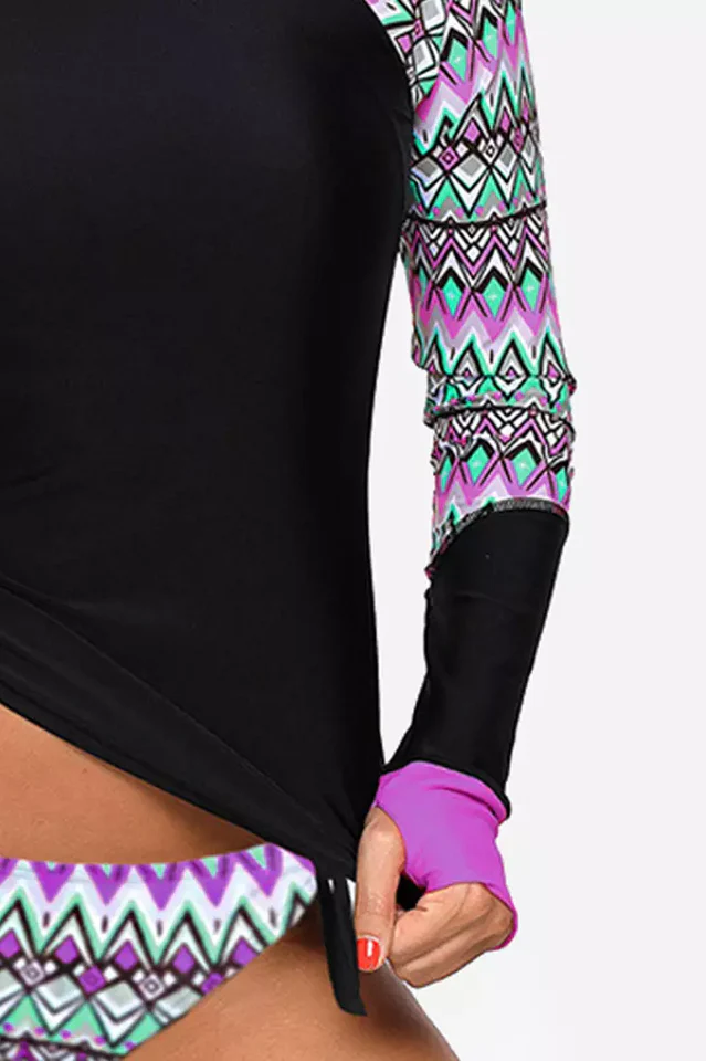 Vansa Printed Long Sleeve Swimsuit Set - Image 6