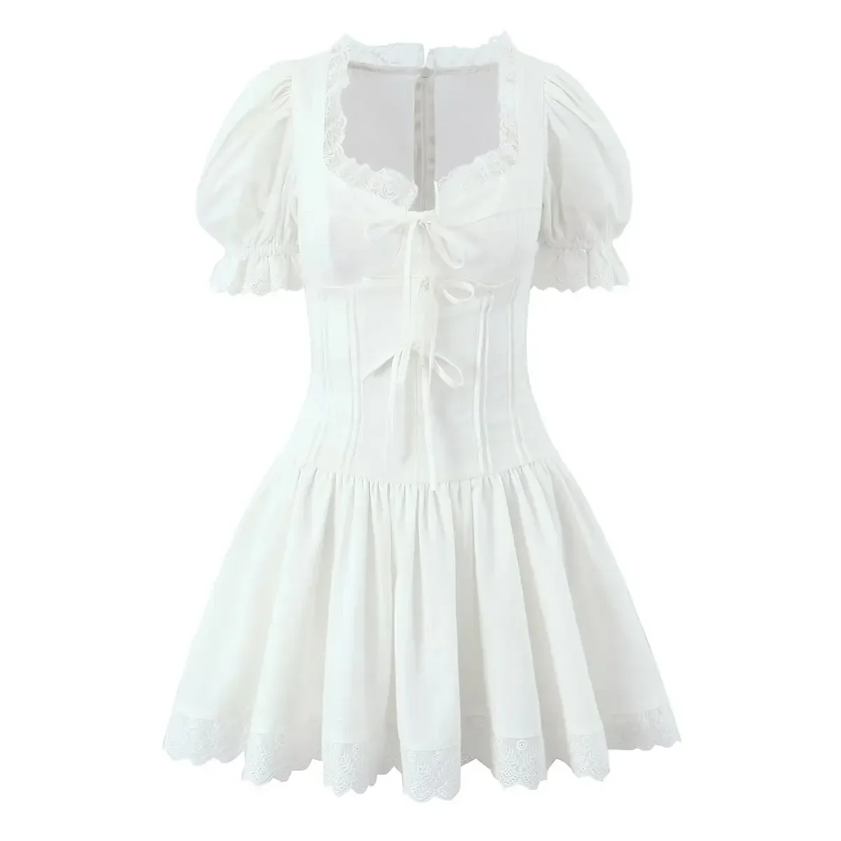 Velvet Cream Dress - Image 8