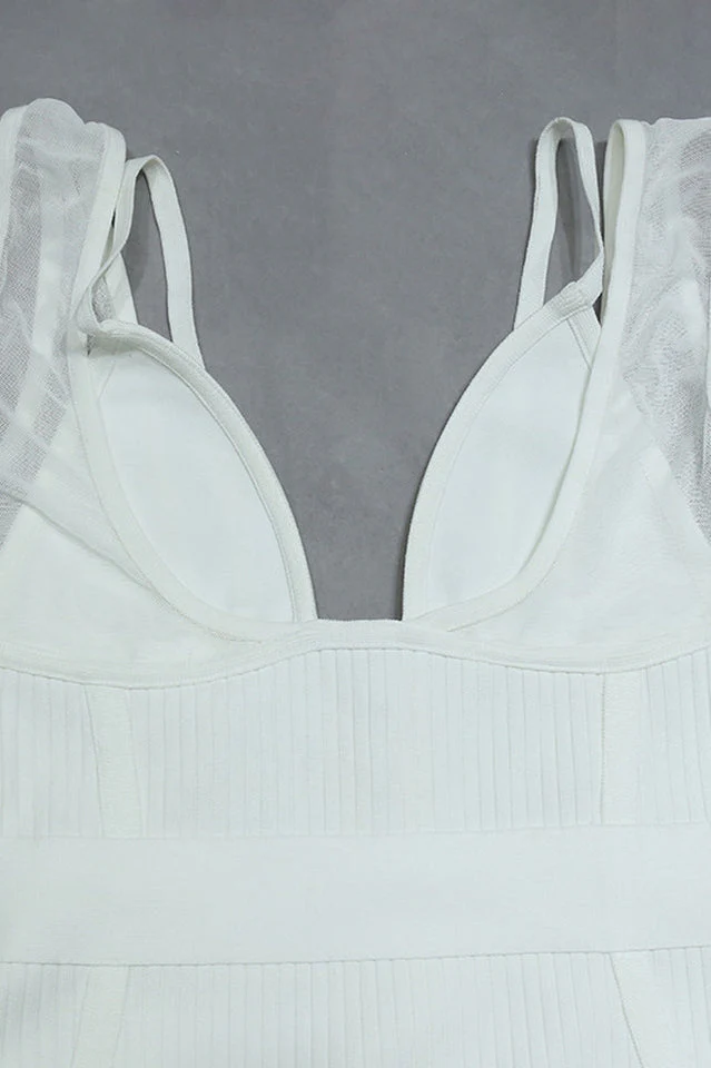 Verona Maxi White Bandage Dress - Image 10