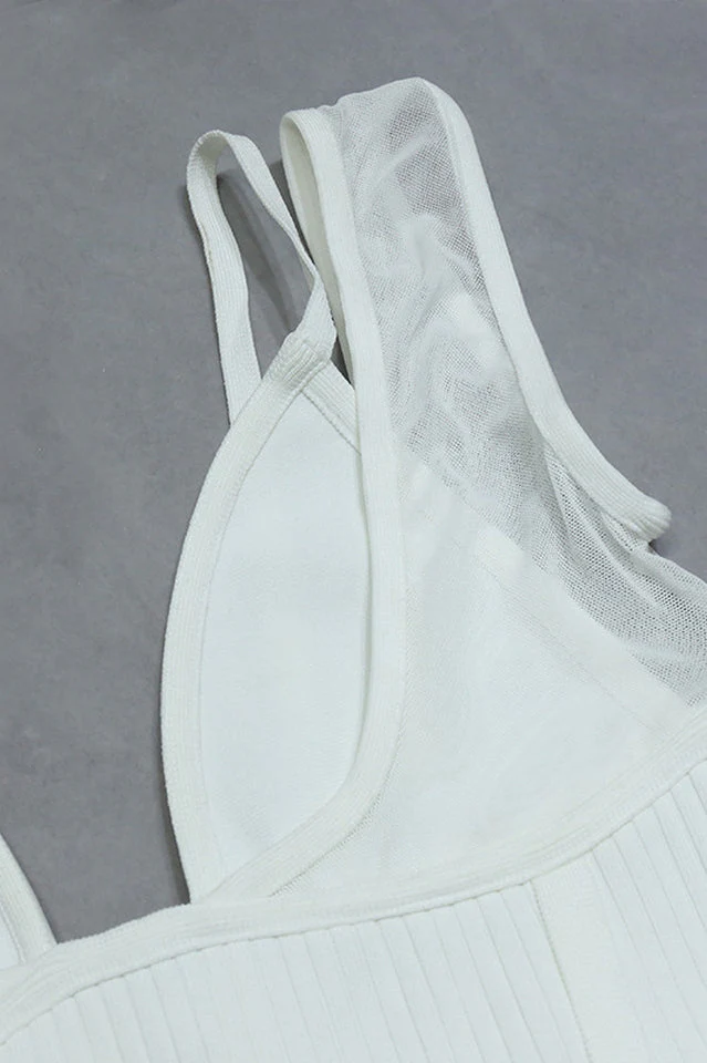 Verona Maxi White Bandage Dress - Image 8