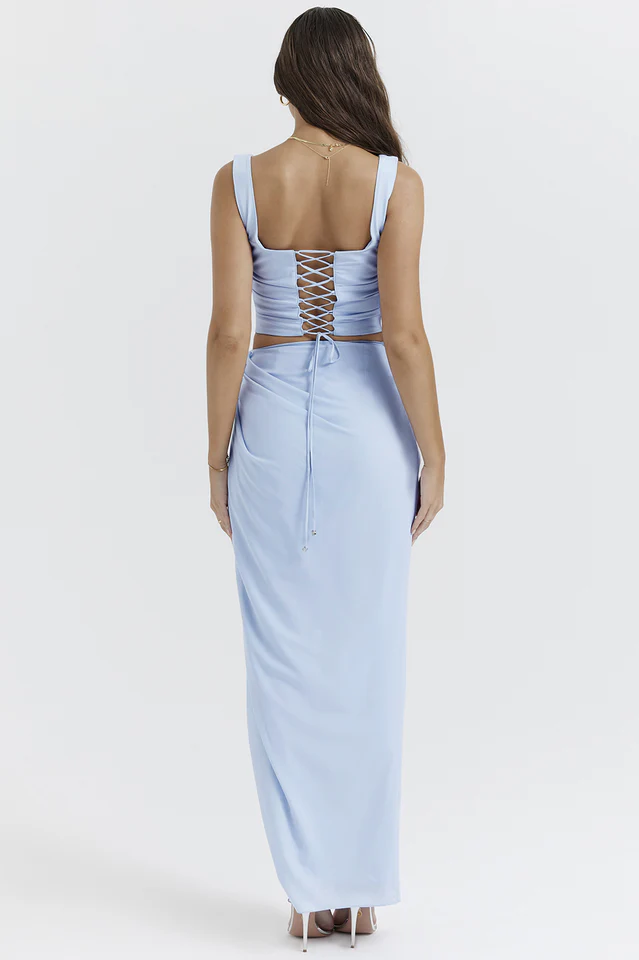 Vesper Soft Blue Top + Maxi Skirt Set - Image 6