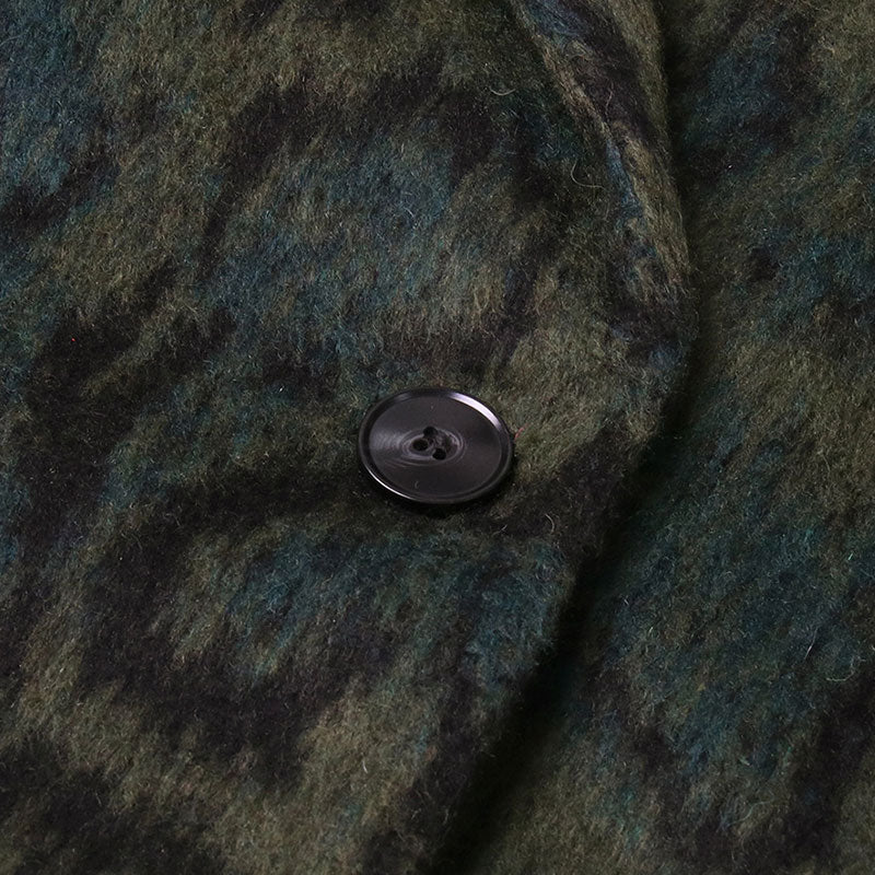 Vintage Leopard Print Faux Fur Lapel Collar Double Breasted Blazer - Image 5