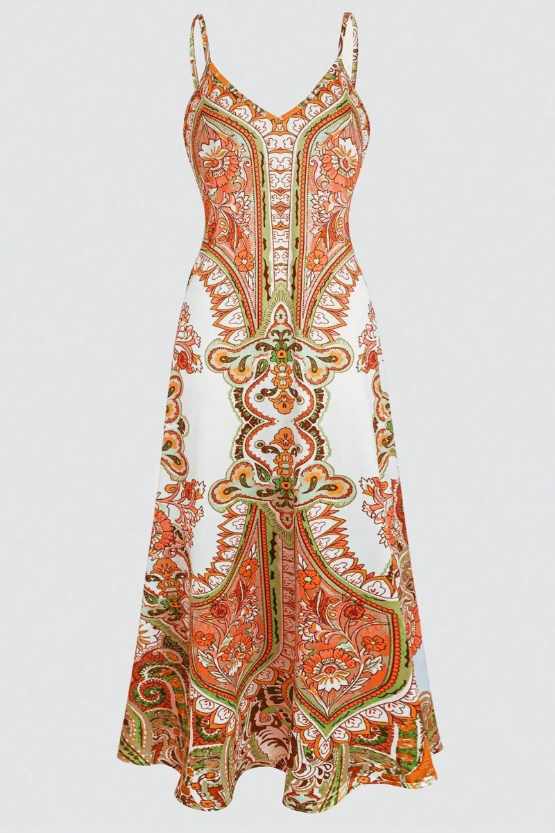 Vintage Print Summer Maxi Dress - Image 9