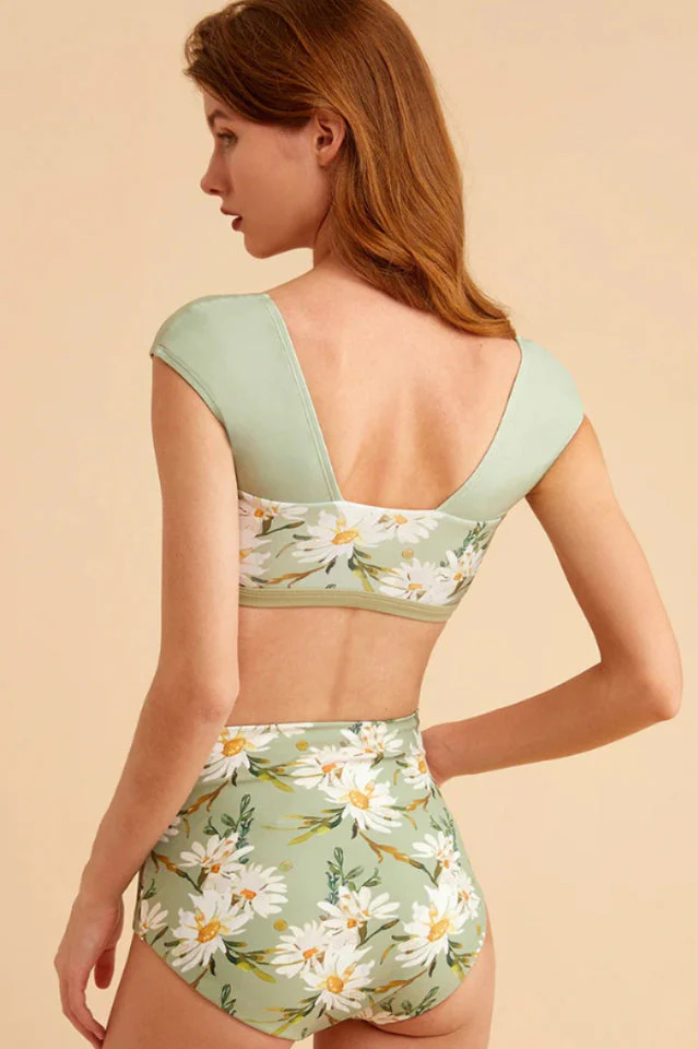 Violet Vintage Square-Neck Bikini Set - Image 2