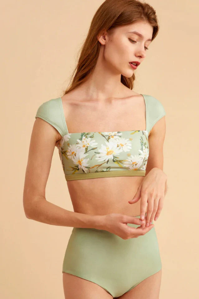 Violet Vintage Square-Neck Bikini Set - Image 4