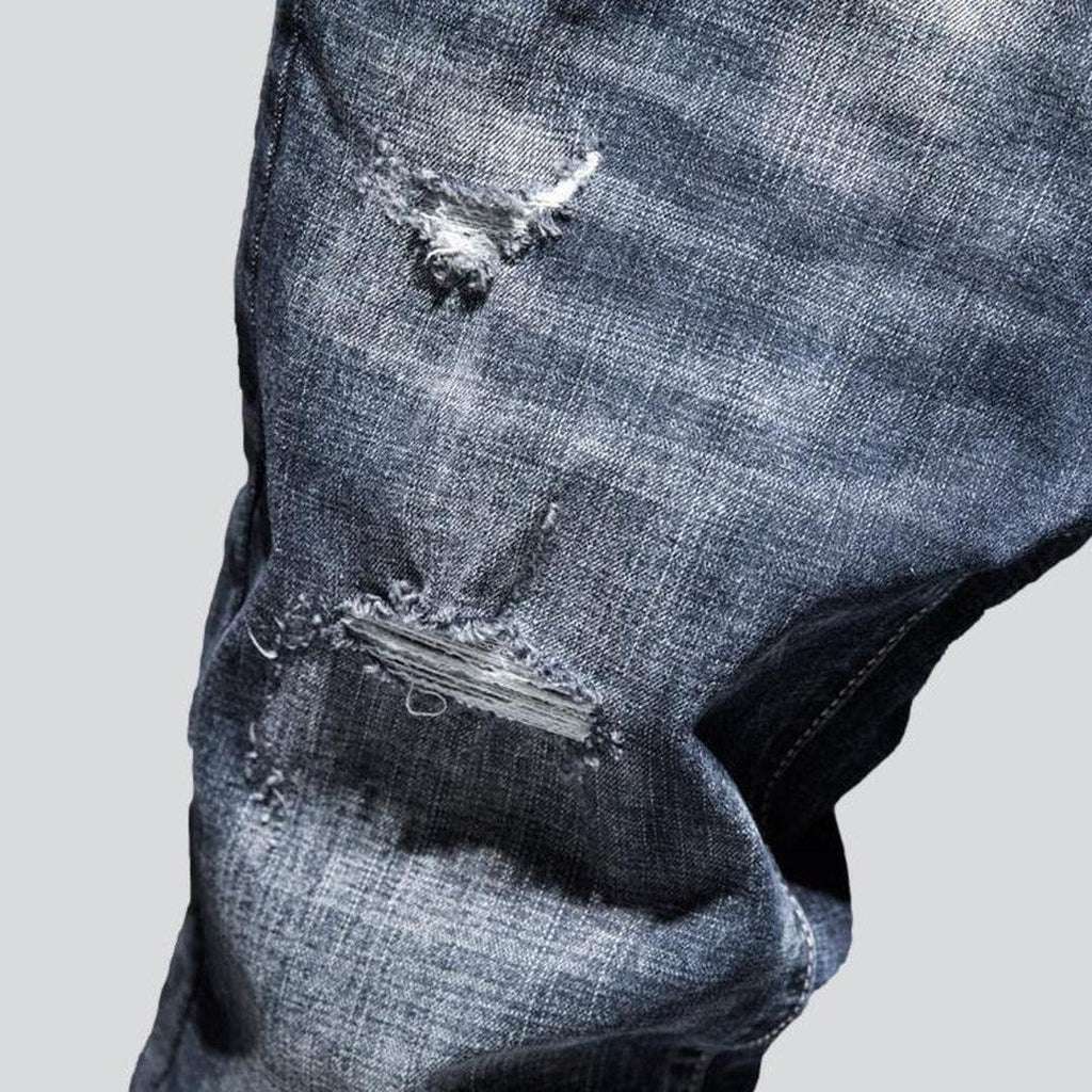 Washed men's ripped jeans - Image 6