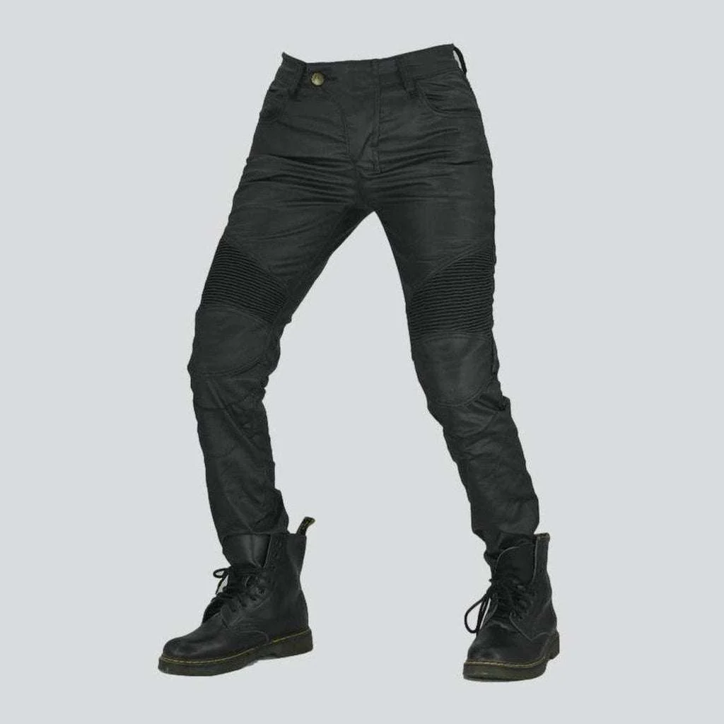 Waterproof coated men's biker jeans - Image 3