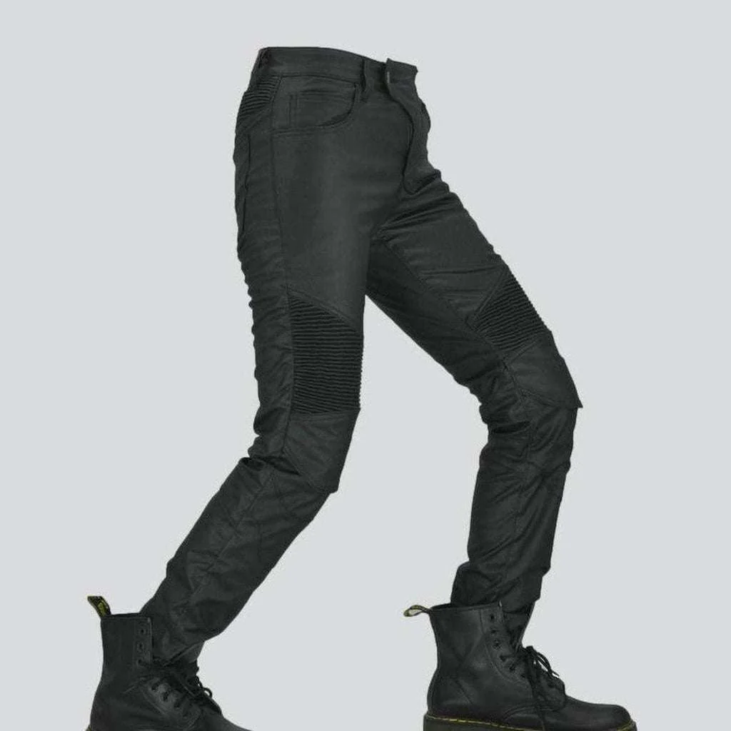 Waterproof coated men's biker jeans - Image 4