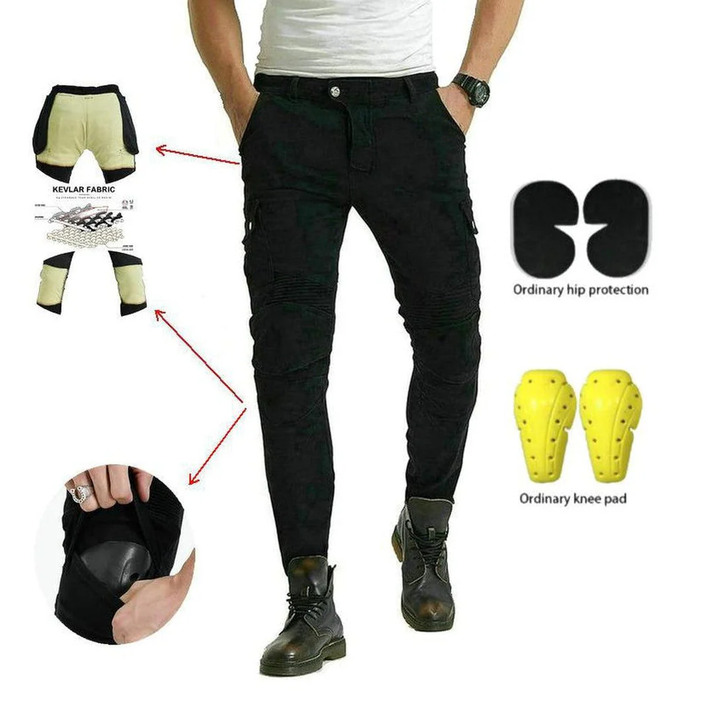 Wear resistant biker denim pants - Image 2