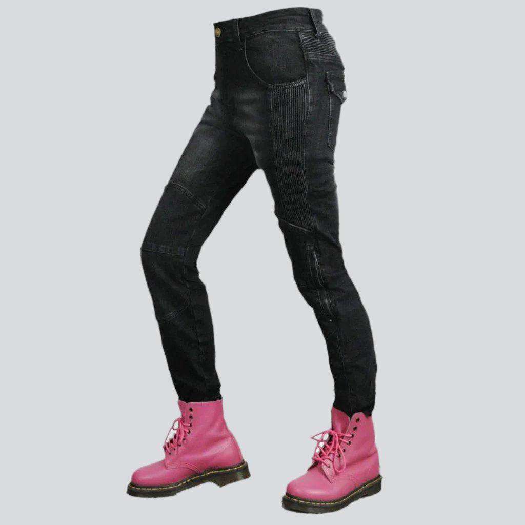 Wear-resistant ladies biker jeans - Image 11