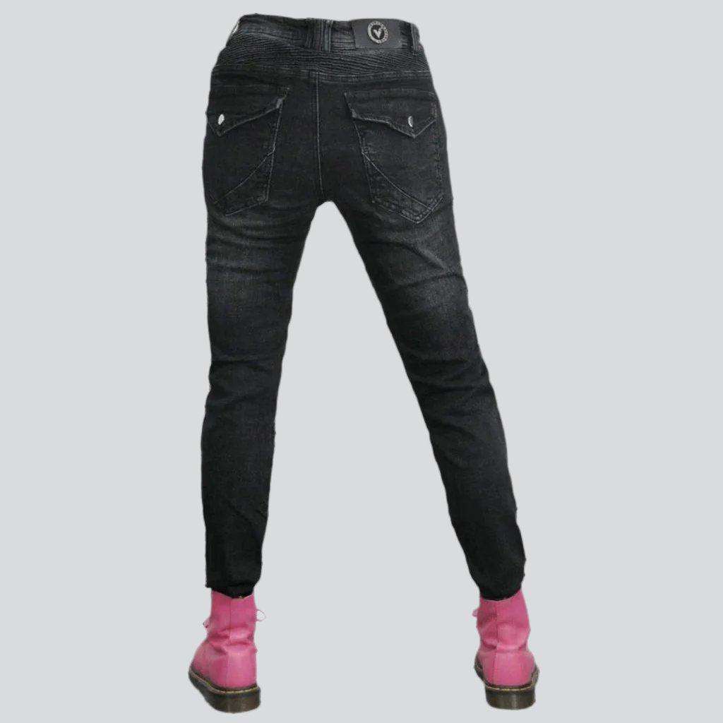 Wear-resistant ladies biker jeans - Image 13