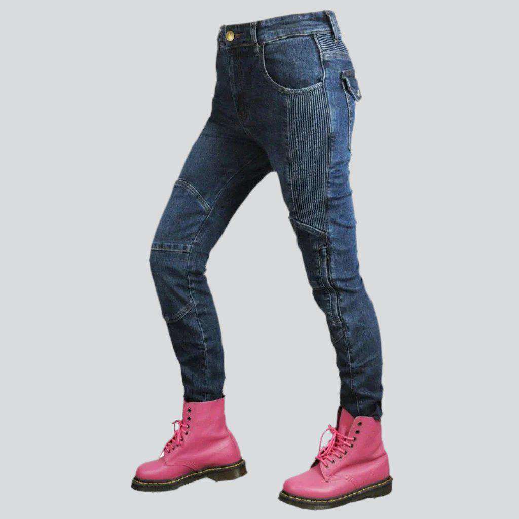 Wear-resistant ladies biker jeans - Image 5