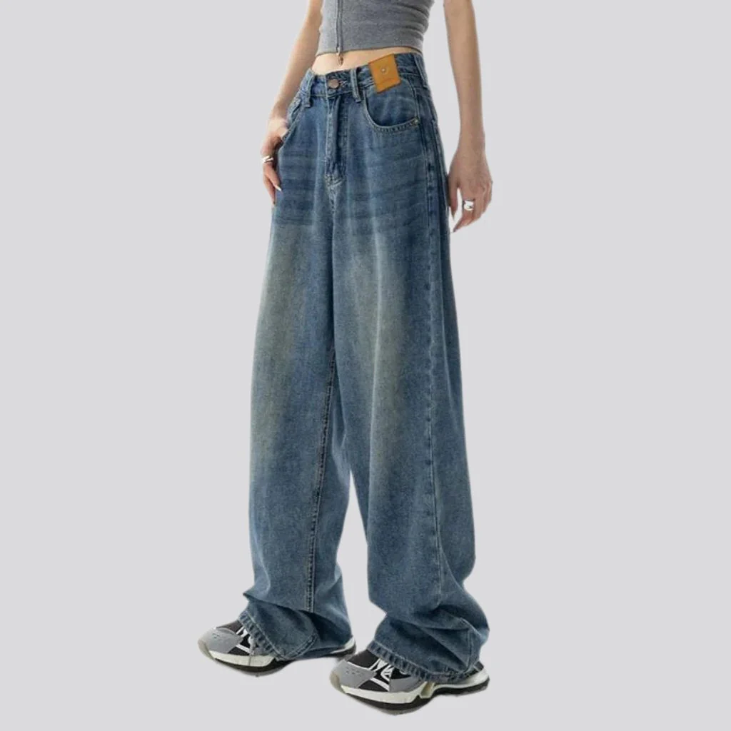 Whiskered baggy jeans for women - Image 5