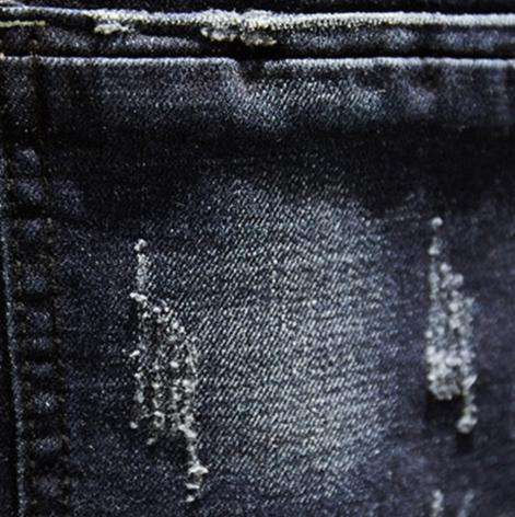 Whiskered distressed jeans for men - Image 7