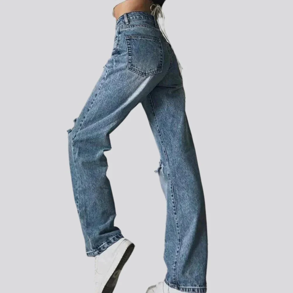 Whiskered grunge jeans for ladies - Image 4