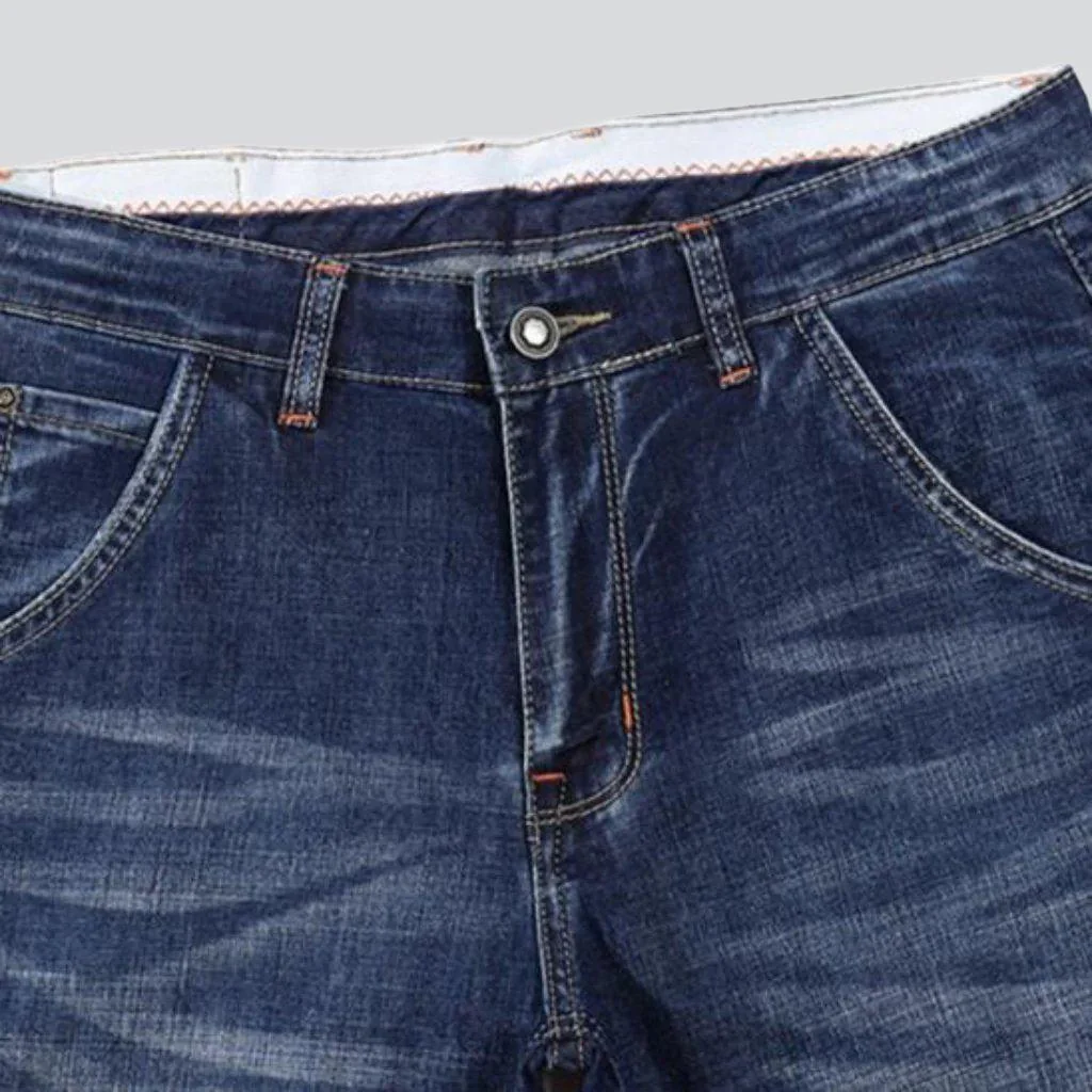 Whiskered medium wash men's jeans - Image 4