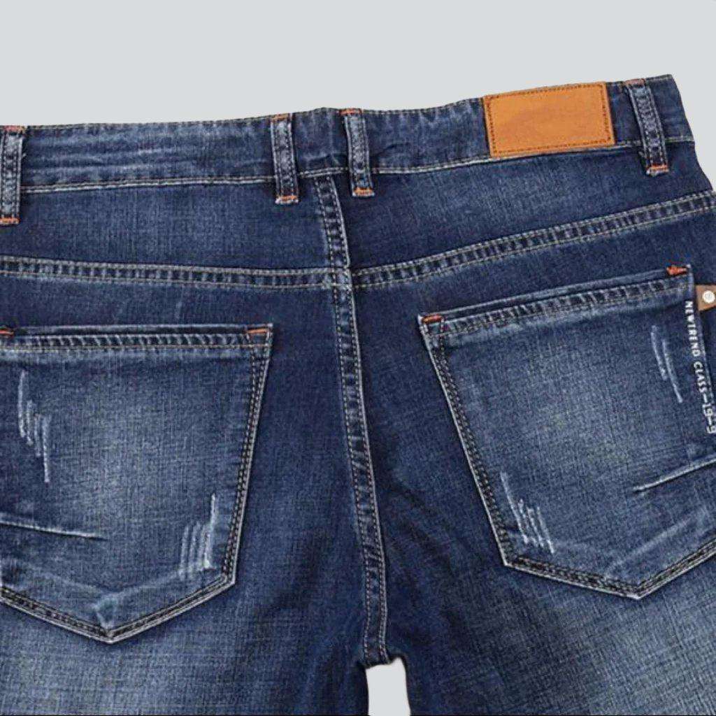 Whiskered medium wash men's jeans - Image 5
