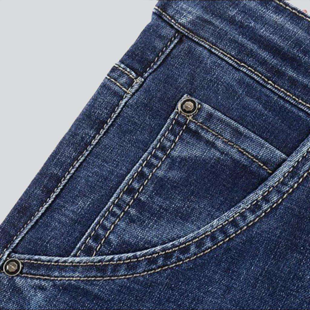 Whiskered medium wash men's jeans - Image 6
