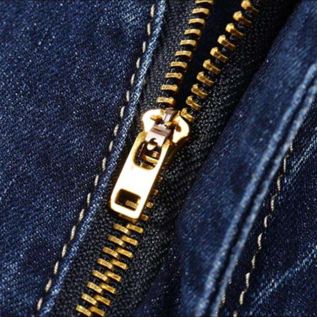 Whiskered medium wash men's jeans - Image 7