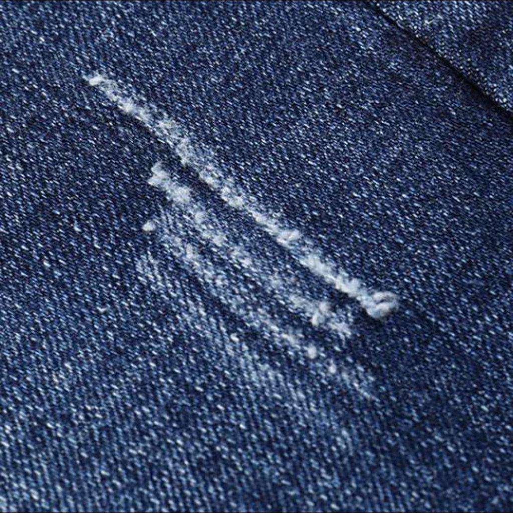 Whiskered medium wash men's jeans - Image 8