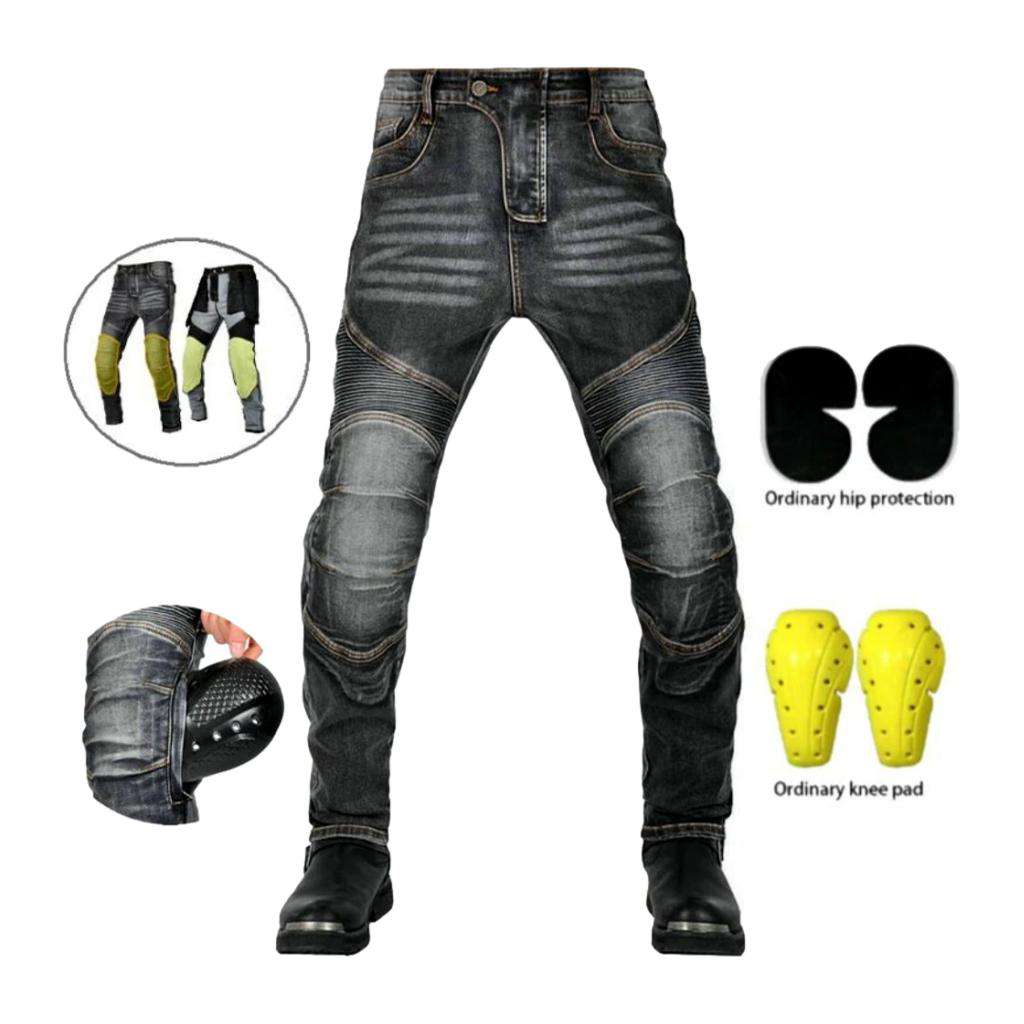 Whiskered men's biker jeans - Image 2