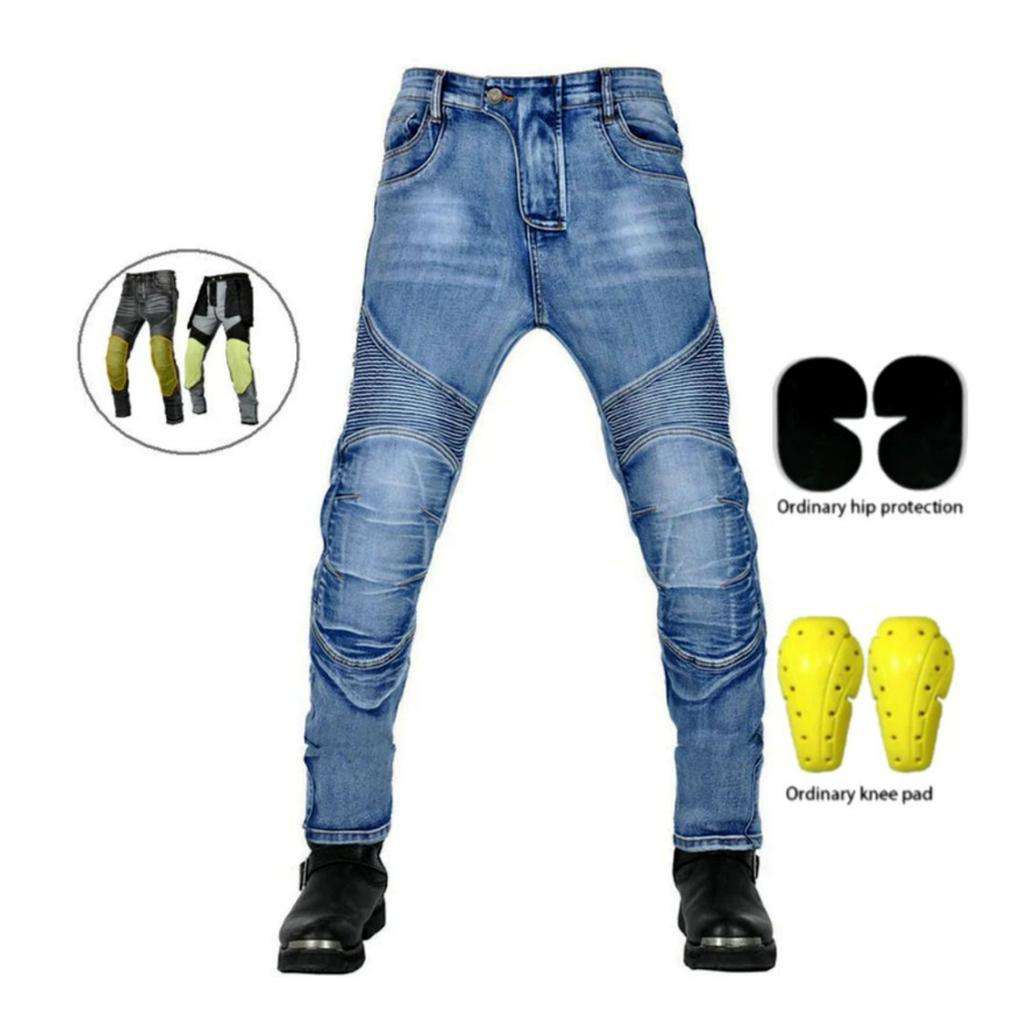 Whiskered men's biker jeans - Image 3