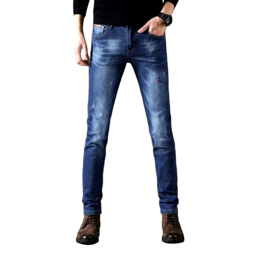 Whiskered skinny men's jeans - Image 2