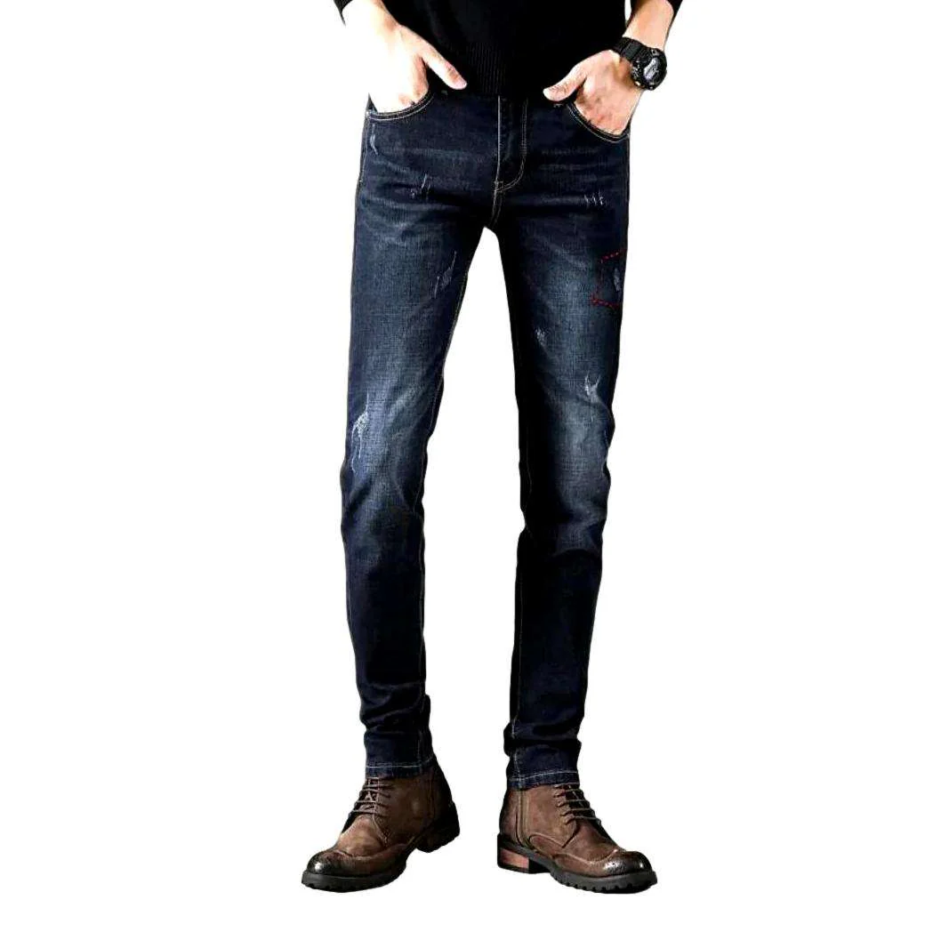 Whiskered skinny men's jeans - Image 3