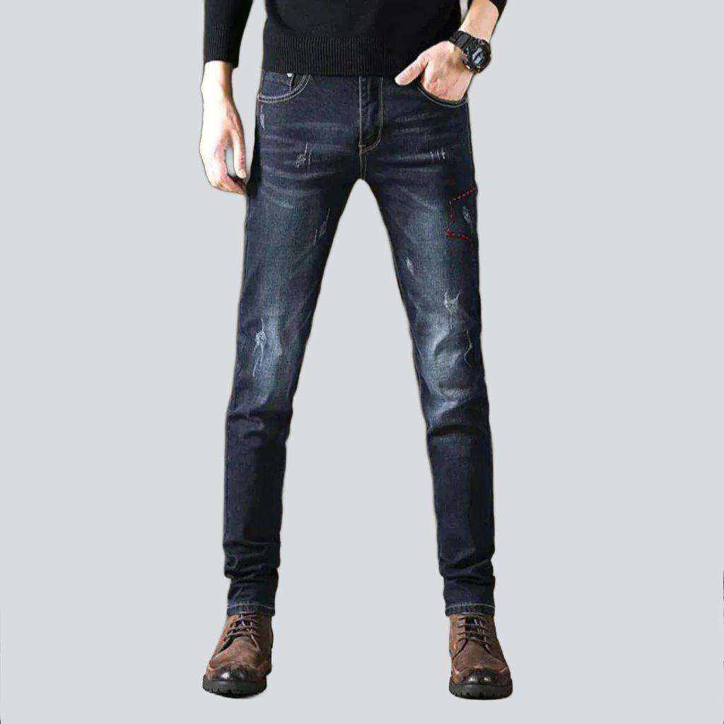 Whiskered skinny men's jeans - Image 5