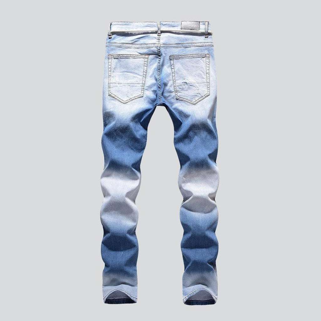 White color painted ripped jeans - Image 3