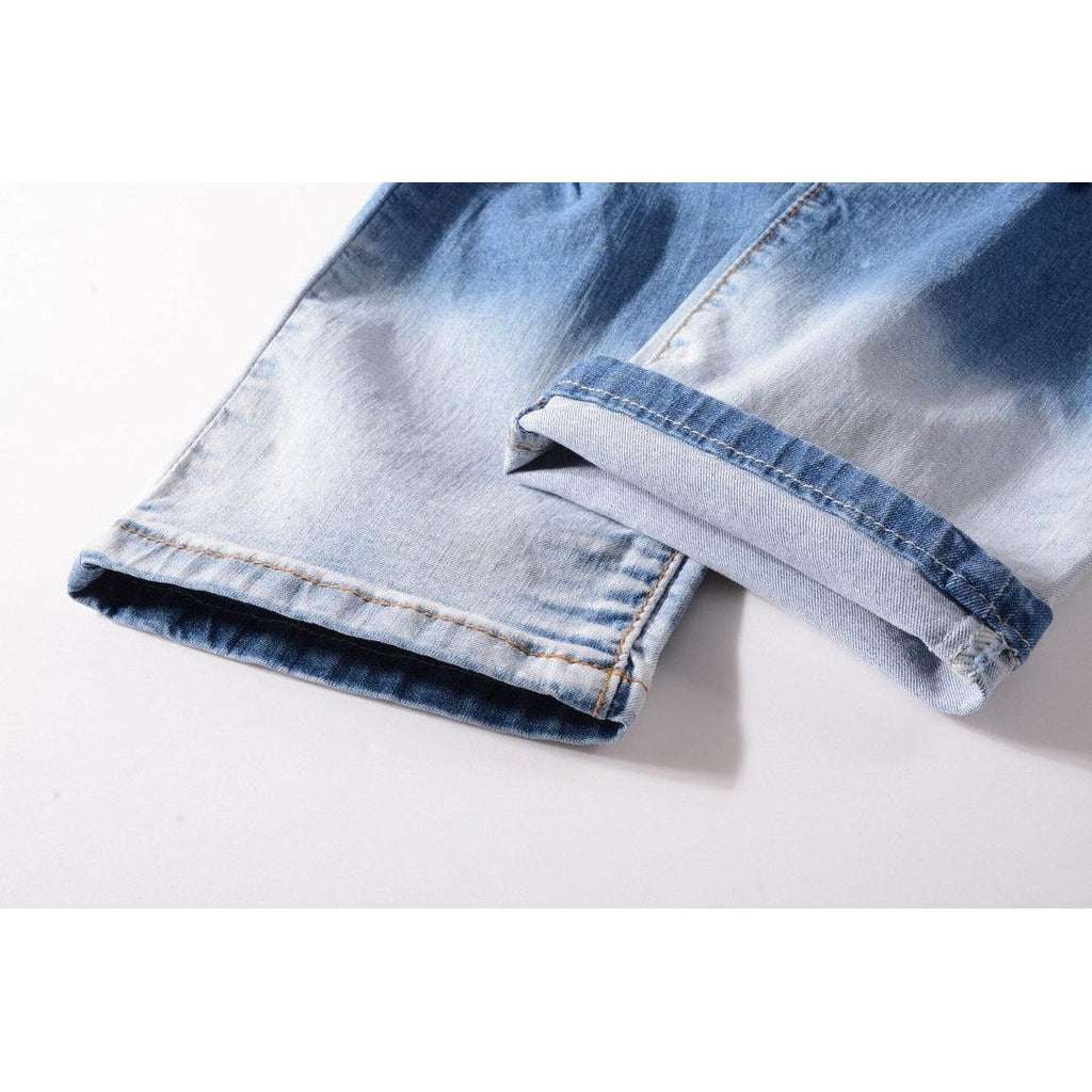 White color painted ripped jeans - Image 5