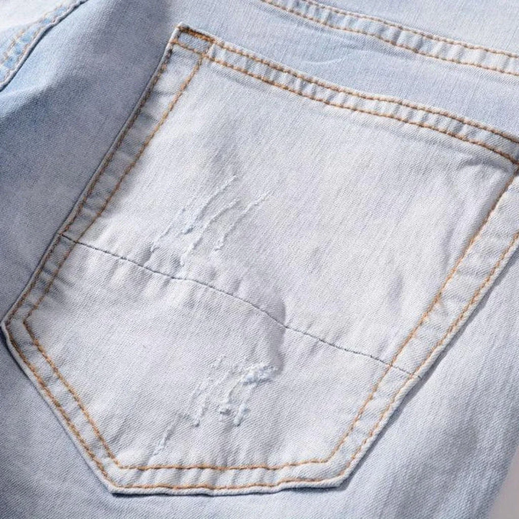 White color painted ripped jeans - Image 9