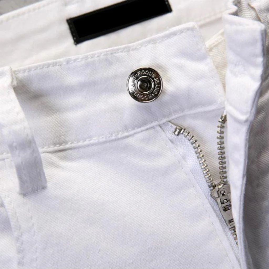 White distressed jeans for men - Image 4