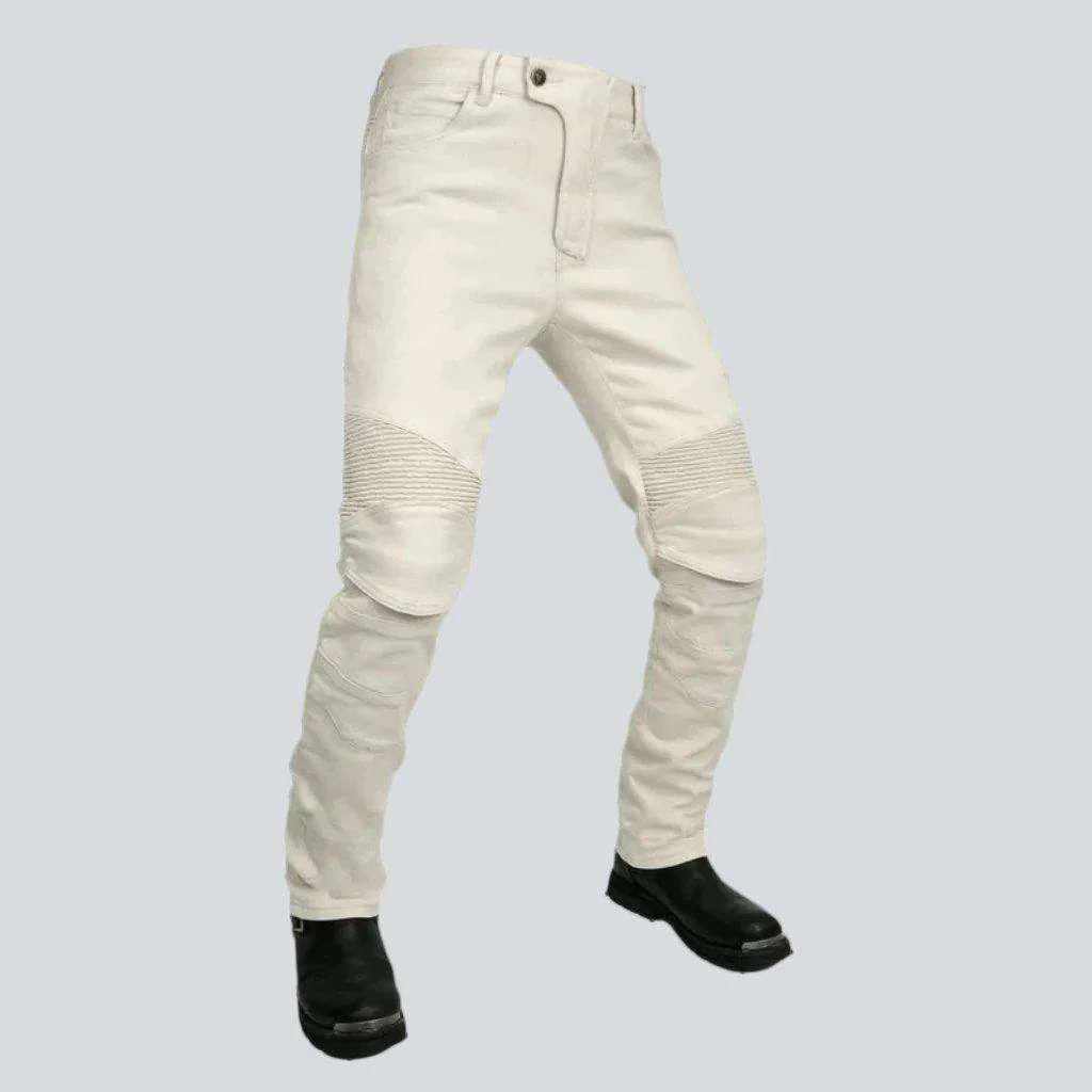 White men's biker jeans - Image 3